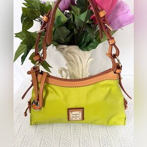 Dooney & Bourke EUC East West Slouch Bag in Chartreuse Nylon.